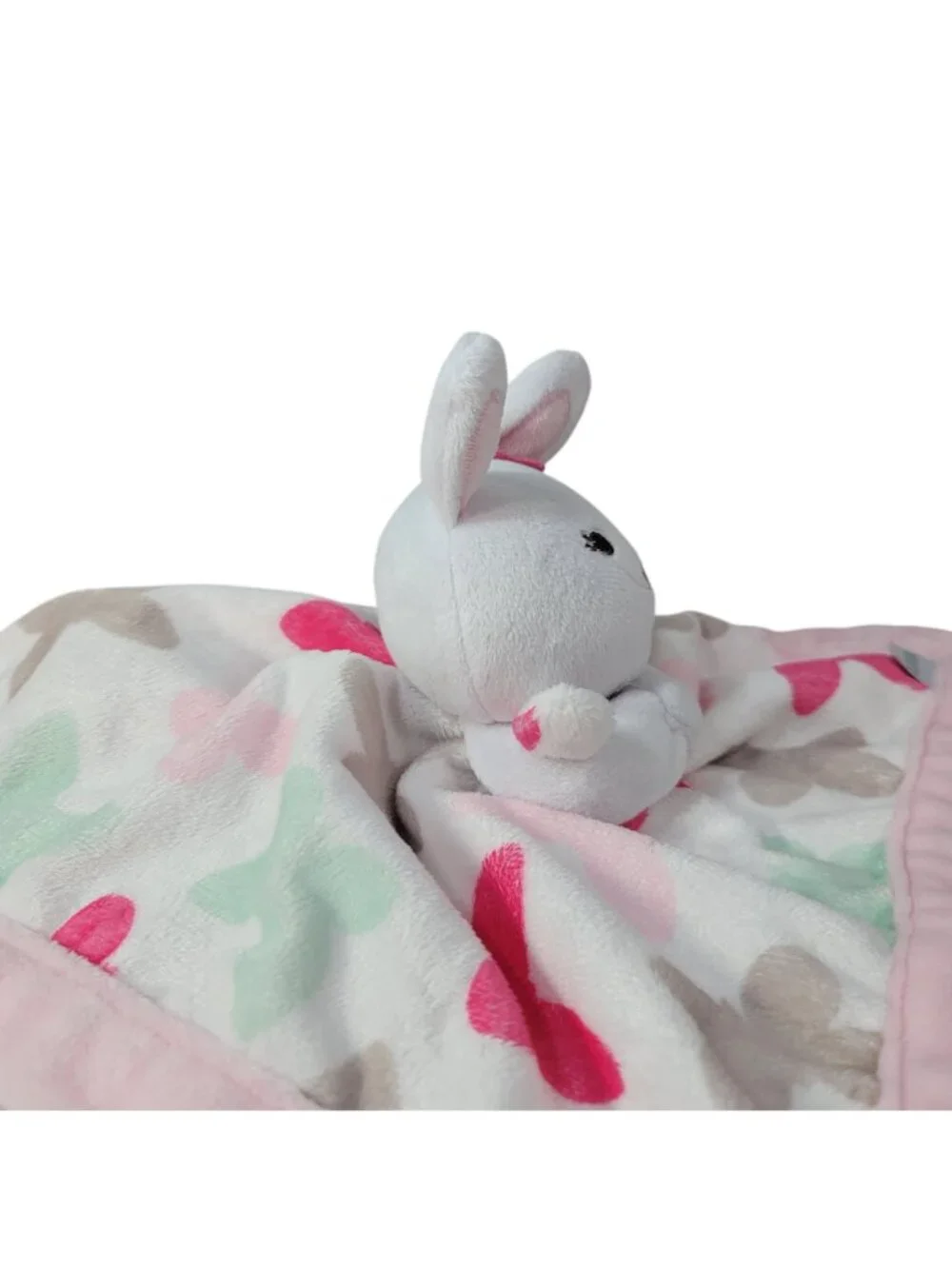 Carter's Bunny Butterflies Lovey Plush Pink White Soft Security Soothing Rabbit
